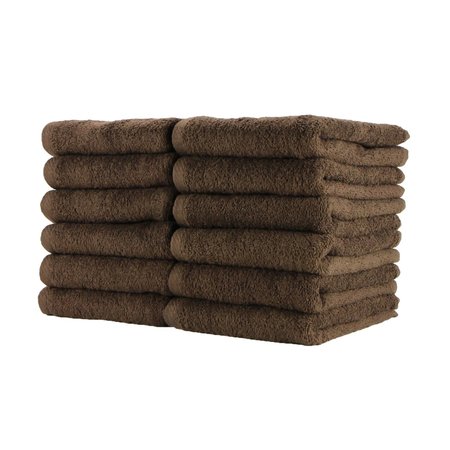 MONARCH Salon Towels Jr Brown , 12PK BBJ-1627-2.5BRN